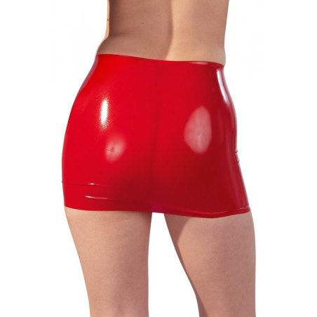 Mini Jupe en latex rouge - Jupes pour travestis