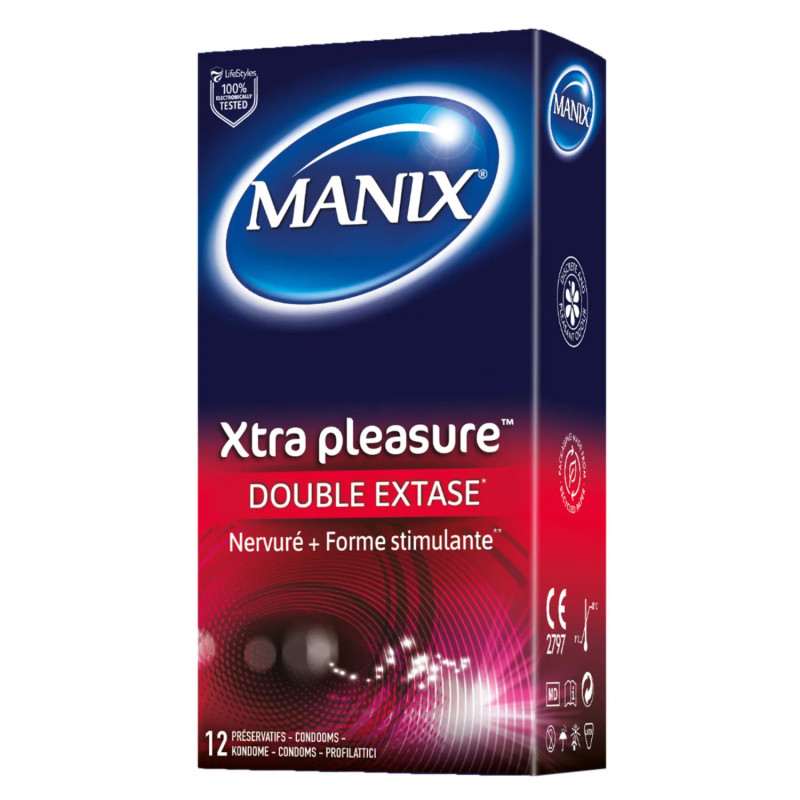 Préservatifs nervurés Xtra Pleasure (12 préservatifs) - Préservatifs pour travestis