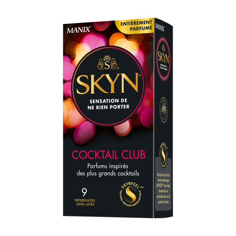 Préservatifs aromatisés Skyn Cocktail Club (9 préservatifs) - Préservatifs pour travestis