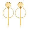 Boucles d'oreilles à clips dorées géométriques - Boucles d'oreilles à clips Boucles d'oreilles à clips dorées géométriques - Boucles d'oreilles à clips