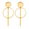 Earrings with geometric gold clips - Clip earrings Earrings with geometric gold clips - Clip earrings