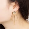 Boucles d'oreilles à clips dorées géométriques - Boucles d'oreilles à clips Boucles d'oreilles à clips dorées géométriques - Boucles d'oreilles à clips
