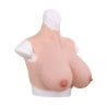 Buste seins réalistes coton col haut - Bustes silicone pour travesti