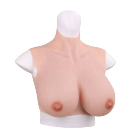 Buste seins réalistes coton col haut - Bustes silicone pour travesti Buste seins réalistes coton col haut - Bustes silicone pour travesti