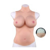 Buste long seins réalistes coton col haut - Bustes silicone pour travesti Buste long seins réalistes coton col haut - Bustes silicone pour travesti