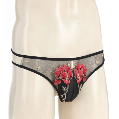 Black gaff thong Sissy Tulipe - Gaff lingerie