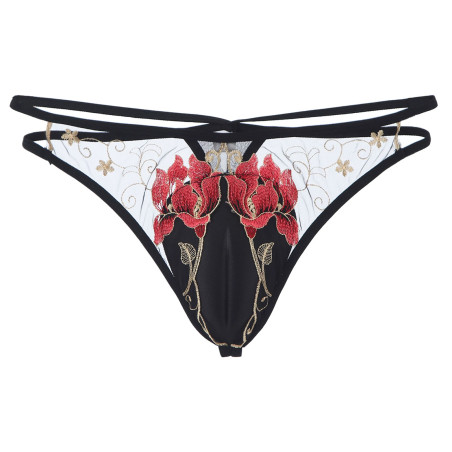 Black gaff thong Sissy Tulipe - Gaff lingerie Black gaff thong Sissy Tulipe - Gaff lingerie