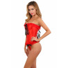 Corset rouge en simili - Corsets pour travestis Corset rouge en simili - Corsets pour travestis