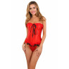 Corset rouge en simili - Corsets pour travestis Corset rouge en simili - Corsets pour travestis