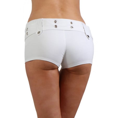 Short blanc avec ceinture - Jupes pour travestis