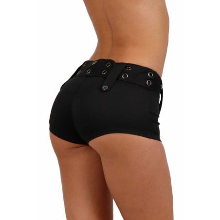 Short noir avec ceinture - Jupes pour travestis