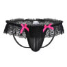String Sissy noire avec noeuds - Culottes / Strings String Sissy noire avec noeuds - Culottes / Strings