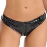 Culotte sexy noire en wetlook zippée - Culottes / Strings Culotte sexy noire en wetlook zippée - Culottes / Strings