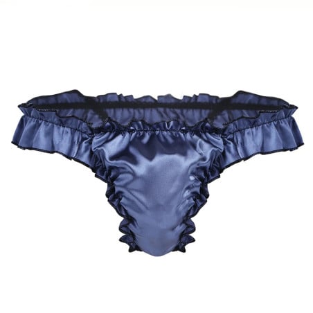 Culotte sissy satin bleue - Culottes / Strings