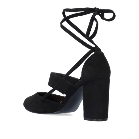 Sandales noires à lacets - Sandales grandes tailles pour travestis