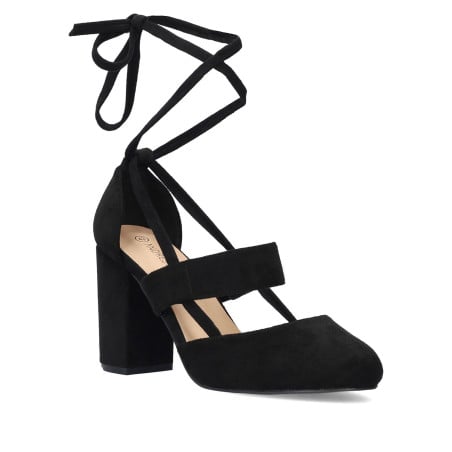 Sandales noires à lacets - Sandales grandes tailles pour travestis Sandales noires à lacets - Sandales grandes tailles pour travestis