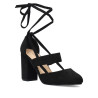Sandales noires à lacets - Sandales grandes tailles pour travestis Sandales noires à lacets - Sandales grandes tailles pour travestis