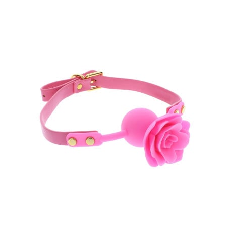 Baillon boule rose Malibu - Baillons boules pour travestis