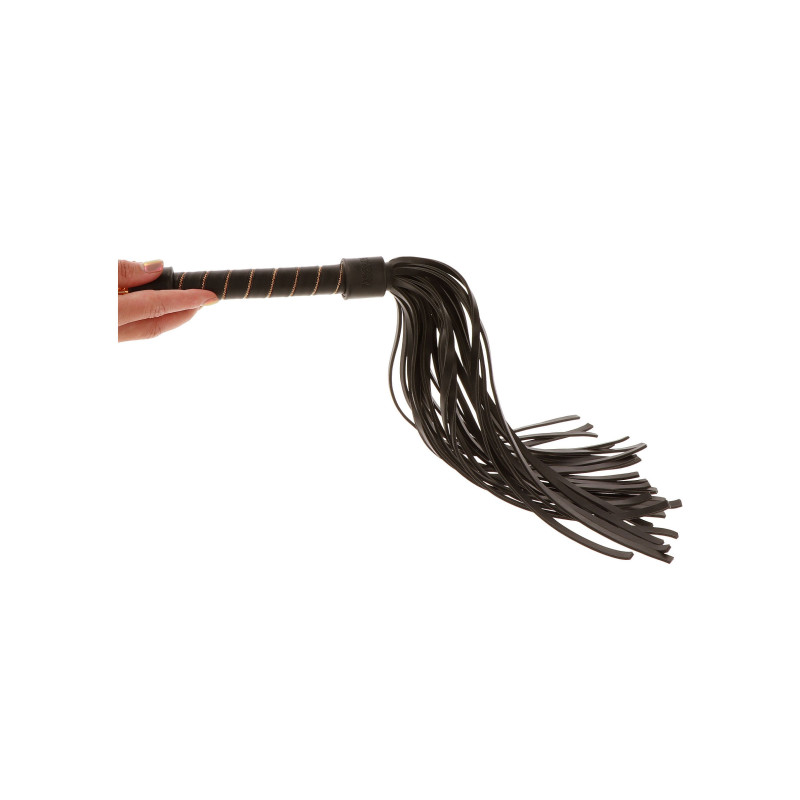 Vogue Black Leather Whip - Whips for cross-dressers