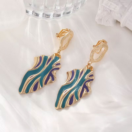 Clip-on Earrings Azur wave - Clip earrings Clip-on Earrings Azur wave - Clip earrings