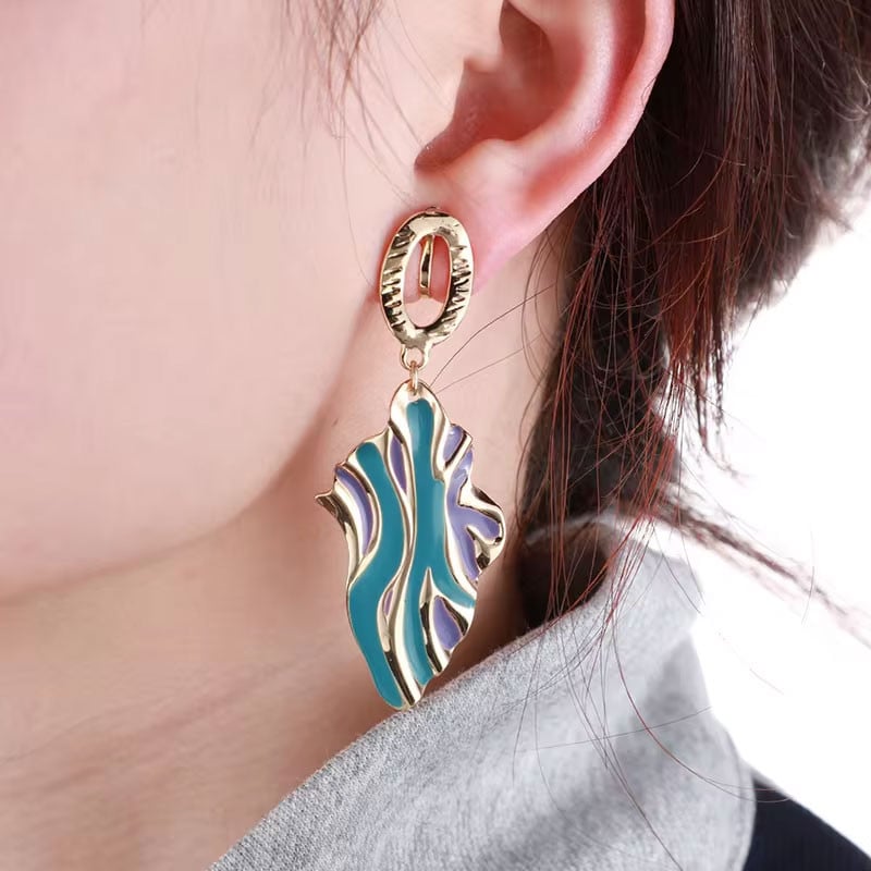Clip-on Earrings Azur wave - Clip earrings
