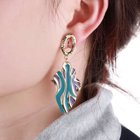 Boucles d'oreilles à clips Vague d'azur - Boucles d'oreilles à clips