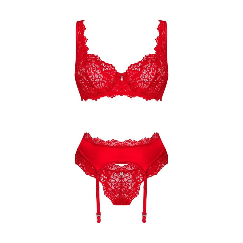 Ensemble 3 pièces Amor Cherris - Ensemble lingerie sexy pour travestis