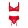 Ensemble 3 pièces Amor Cherris - Ensemble lingerie sexy pour travestis Ensemble 3 pièces Amor Cherris - Ensemble lingerie sexy pour travestis