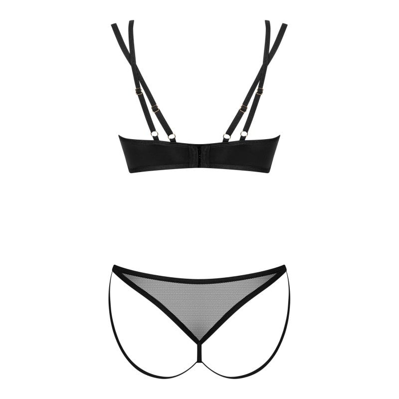 Ensemble noir Nesari - Ensemble lingerie sexy pour travestis