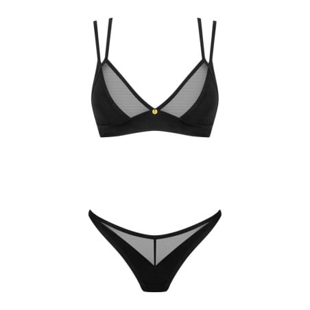 Ensemble noir Nesari - Ensemble lingerie sexy pour travestis