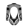 Black Bodysuit with Geometric Pattern - Sexy bodysuits for cross-dressers Black Bodysuit with Geometric Pattern - Sexy bodysuits for cross-dressers