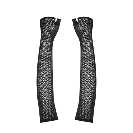 Mitaines noires résilles mozaique - Mitaines pour travestis Mitaines noires résilles mozaique - Mitaines pour travestis