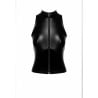 Gilet col haut noir Glam - Hauts pour travestis Gilet col haut noir Glam - Hauts pour travestis