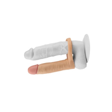 Double pénétrateur vibrant Ultra Soft Double - Double godes pour travestis