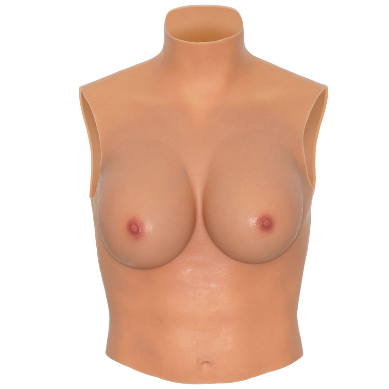 Long silicone jumpsuit D - Silicone breast combinations for cross-dressers