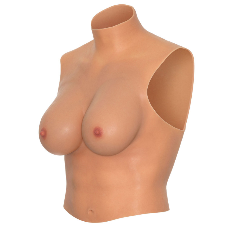 Long silicone jumpsuit D - Silicone breast combinations for cross-dressers