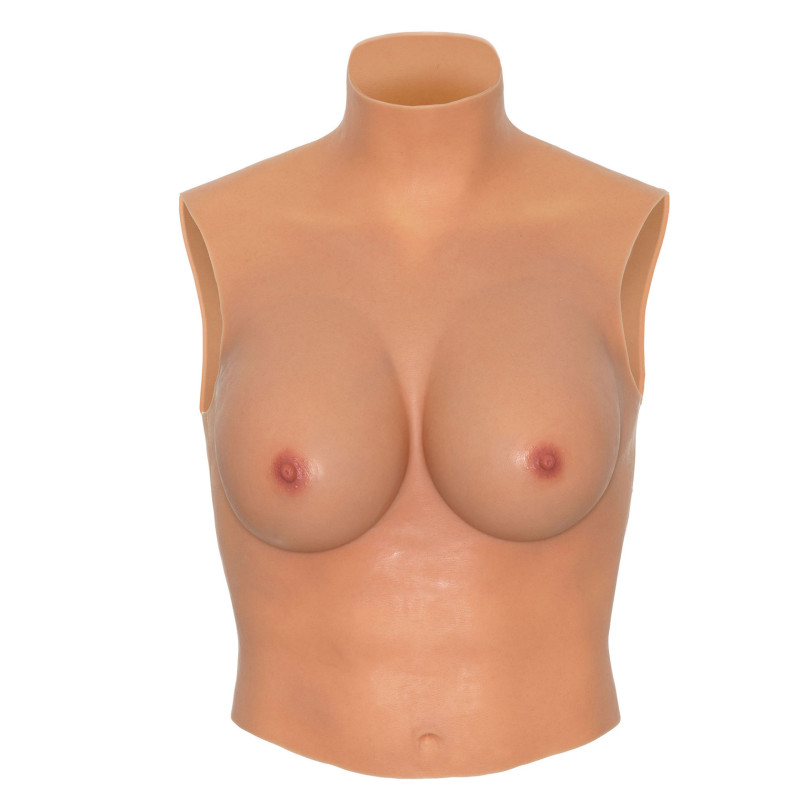 Long silicone suit E - Silicone breast combinations for cross-dressers