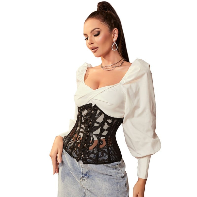 Tulle Underbust Waist Cincher - Corsets for cross-dressers