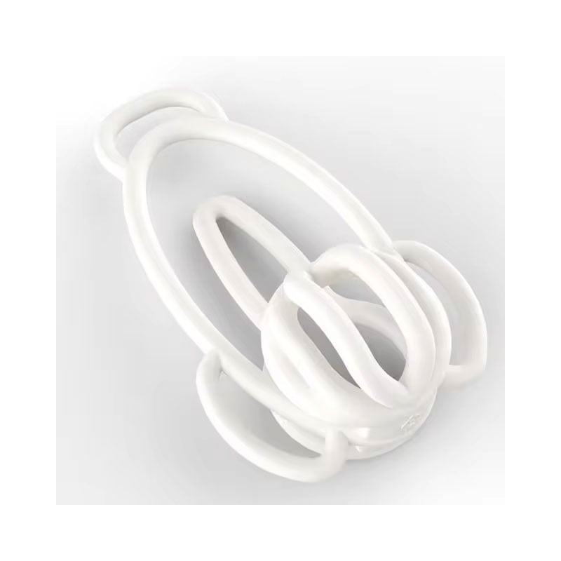 White chastity fufu with harness - Tucking