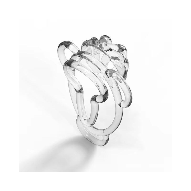 Fufu de chasteté transparent avec harnais - Tucking