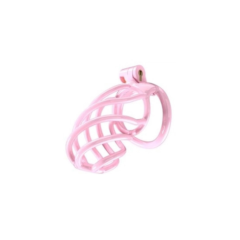 Cage de chasteté Tortille L 9.5 x 3.4 cm Rose - Cages de chasteté pour travestis