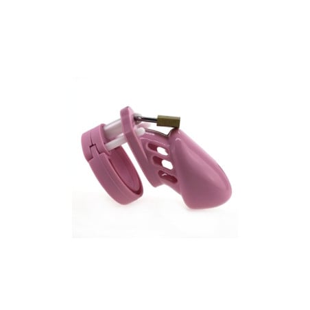 Cage de chasteté en silicone 7 x 3.3 cm Rose - Cages de chasteté pour travestis