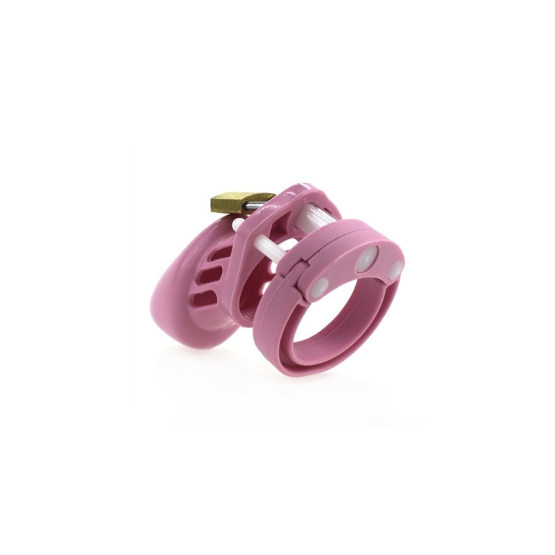 Cage de chasteté en silicone 7 x 3.3 cm Rose - Cages de chasteté pour travestis