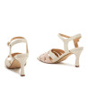 Sandale rose et crème - Sandales grandes tailles pour travestis Sandale rose et crème - Sandales grandes tailles pour travestis
