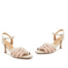 Sandale rose et crème - Sandales grandes tailles pour travestis Sandale rose et crème - Sandales grandes tailles pour travestis