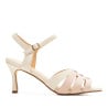 Sandale rose et crème - Sandales grandes tailles pour travestis Sandale rose et crème - Sandales grandes tailles pour travestis