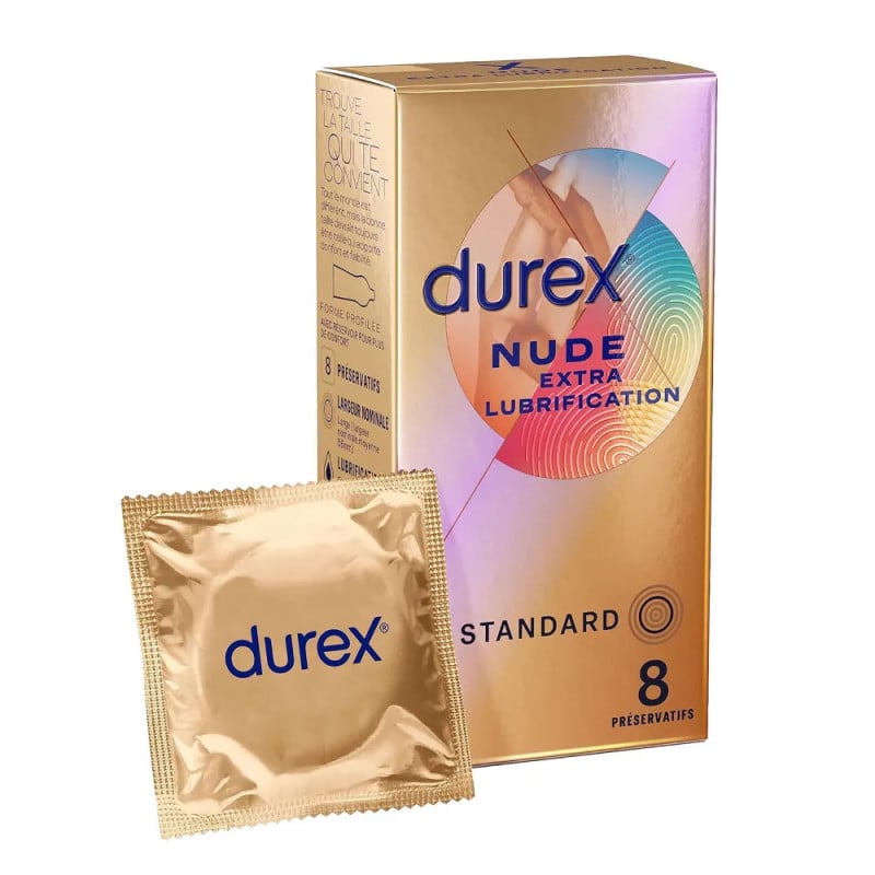 Préservatifs Nude Extra Lubrification (8 préservatifs) - Préservatifs pour travestis