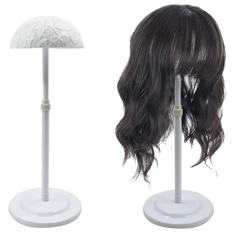 White adjustable wig holder - Care and accessories
