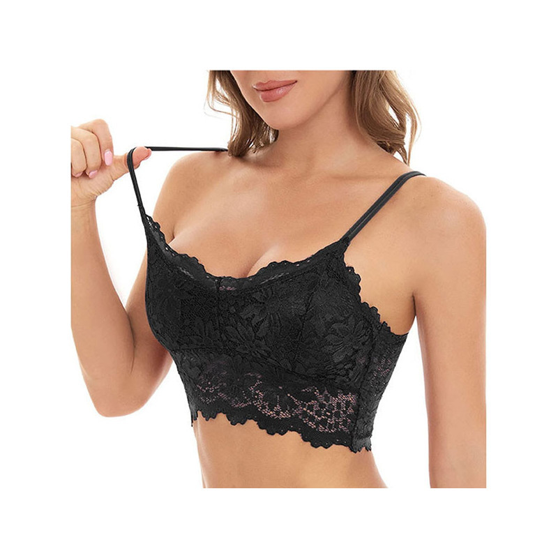 Black Lace Wireless Bra - Sexy bras