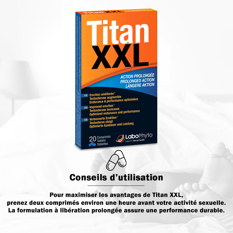 Aphrodisiaque Titan XXL (20 comprimés) - Aphrodisiaques pour travestis